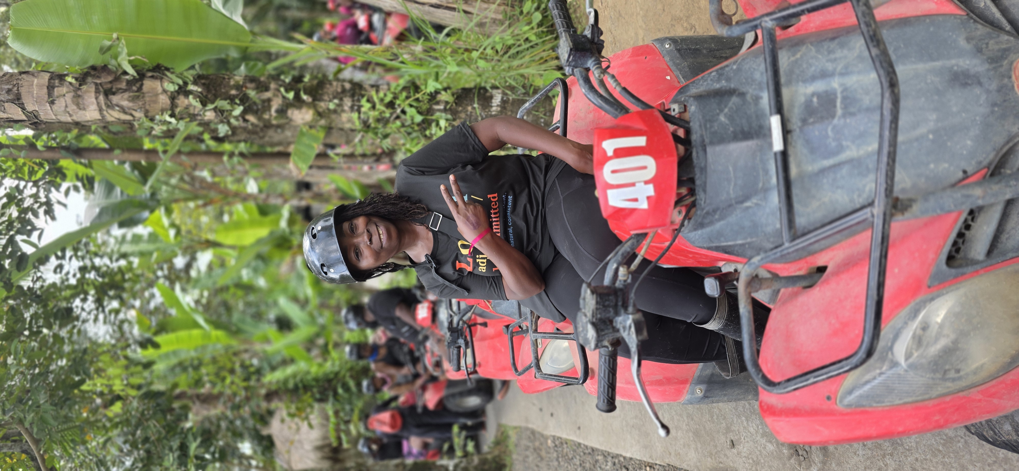 Group of women atv-riding during a Bali trip